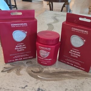 Jewelry Polishing Cloths (2) and Cleaner Set, NEW